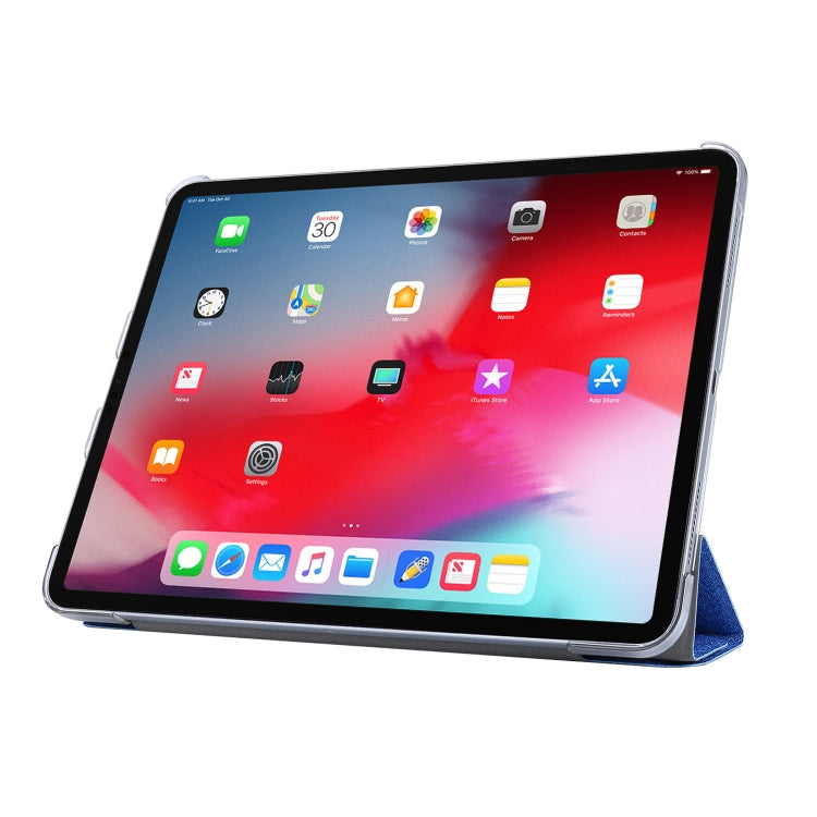 For iPad Air 13 2025 / 2024 / iPad Pro 12.9 2022 / 2021 Silk Texture Horizontal Deformation Flip Leather Tablet Case with Holder(Green) by bashfashion