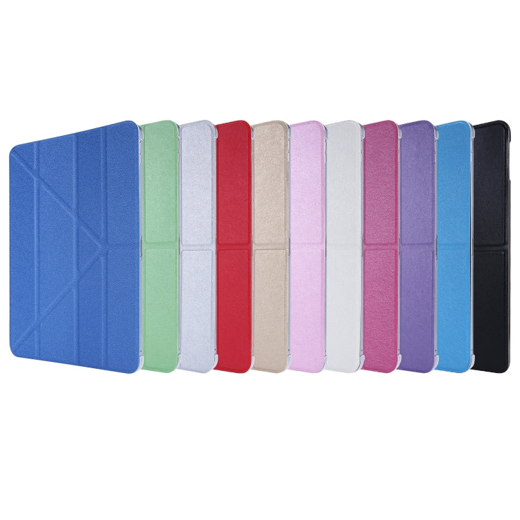 For iPad Air 13 2025 / 2024 / iPad Pro 12.9 2022 / 2021 Silk Texture Horizontal Deformation Flip Leather Tablet Case with Holder(Green) by bashfashion