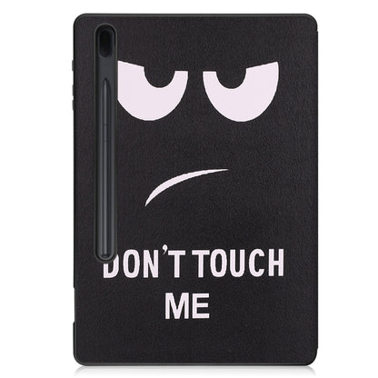 For Samsung Galaxy Tab S7 Lite T730 / T735 / Tab S7 FE T736 Custer Painted TPU Smart Tablet Leather Case with Sleep / Wake-up Function & 3-Fold Holder & Pen Slot(Big Eye ME) by bashfashion