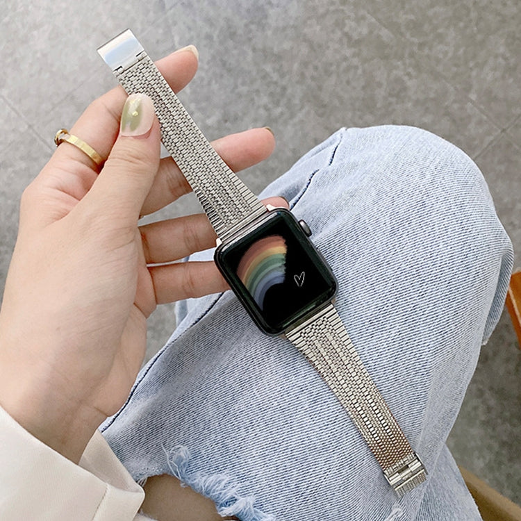 Three Lines Steel Watch Band For Apple Watch Ultra 49mm&Watch Ultra 2 49mm / Series 9&8&7 45mm / SE 3&SE 2&6&SE&5&4 44mm / 3&2&1 42mm(Silver) by bashfashion