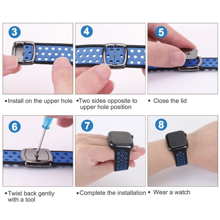 Double Color Silicone Watch Band For Apple Watch Ultra 49mm&Watch Ultra 2 49mm / Series 9&8&7 45mm / SE 3&SE 2&6&SE&5&4 44mm / 3&2&1 42mm(Olive Green Black) by bashfashion