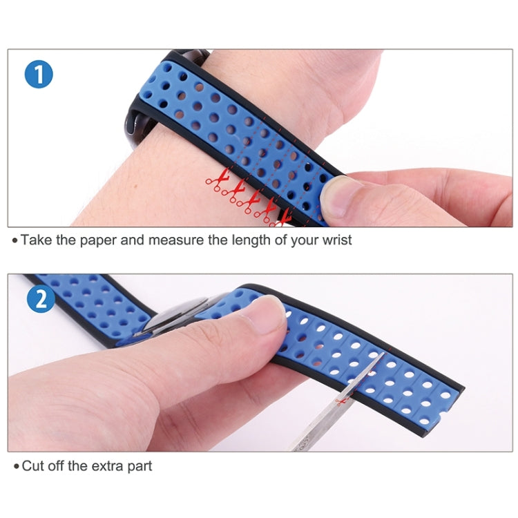 Double Color Silicone Watch Band For Apple Watch Series 9&8&7 41mm / SE 3&SE 2&6&SE&5&4 40mm / 3&2&1 38mm(Black Blue) by bashfashion