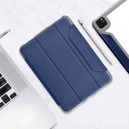 For iPad Pro 11 2022 / 2021 / 2020 Mutural Yagao Series PC Horizontal Flip Leather Tablet Case with Holder & Pen Slot(Blue) by Mutural