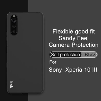 For Sony Xperia 10 III IMAK UC-3 Series Shockproof Frosted TPU Protective Case(Black) by imak