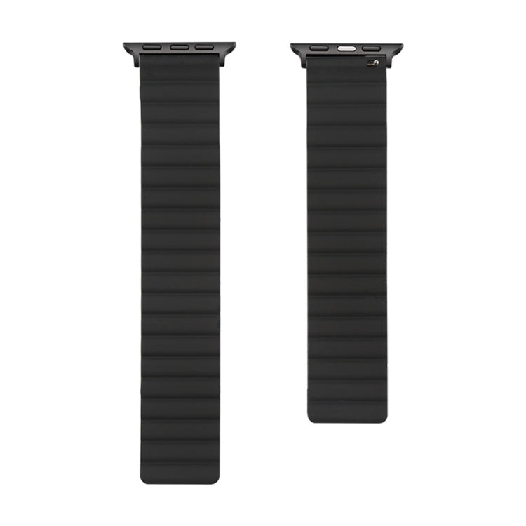 Silicone Magnetic Watch Band For Apple Watch Series 7 41mm / 6 & SE & 5 & 4 40mm / 3 & 2 & 1 38mm(Black) by bashfashion