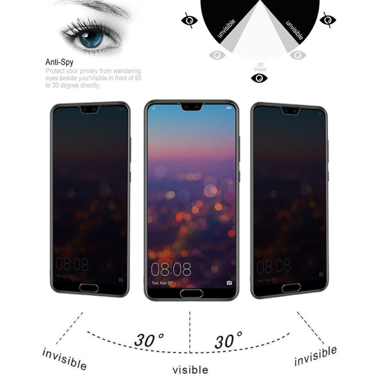 For Huawei P20 9H Surface Hardness 180 Degree Privacy Anti Glare Screen Protector by bashfashion