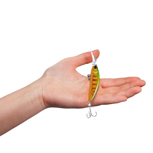 HENGJIA Long Throw Bionic Cocked Mouth Fake Bait Fishing Three-jaw Treble Hooks(1#) by HENGJIA