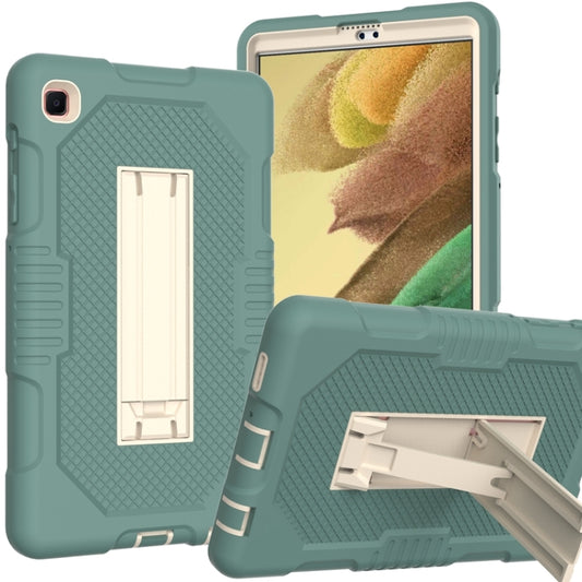For Samsung Galaxy Tab A7 Lite T220 / T225 (2021) Contrast Color Robot Shockproof Silicone + PC Protective Case with Holder(Matcha Green) by bashfashion