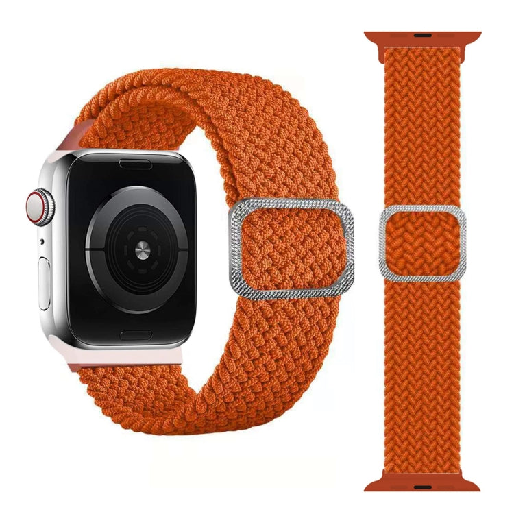 Buckle Braided Elastic Strap Watch Band For Apple Watch Ultra 49mm&Watch Ultra 2 49mm / Series 9&8&7 45mm / SE 3&SE 2&6&SE&5&4 44mm / 3&2&1 42mm(Bright Orange) by bashfashion