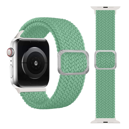 Buckle Braided Elastic Strap Watch Band For Apple Watch Ultra 49mm&Watch Ultra 2 49mm / Series 9&8&7 45mm / SE 3&SE 2&6&SE&5&4 44mm / 3&2&1 42mm(Pistachio) by bashfashion