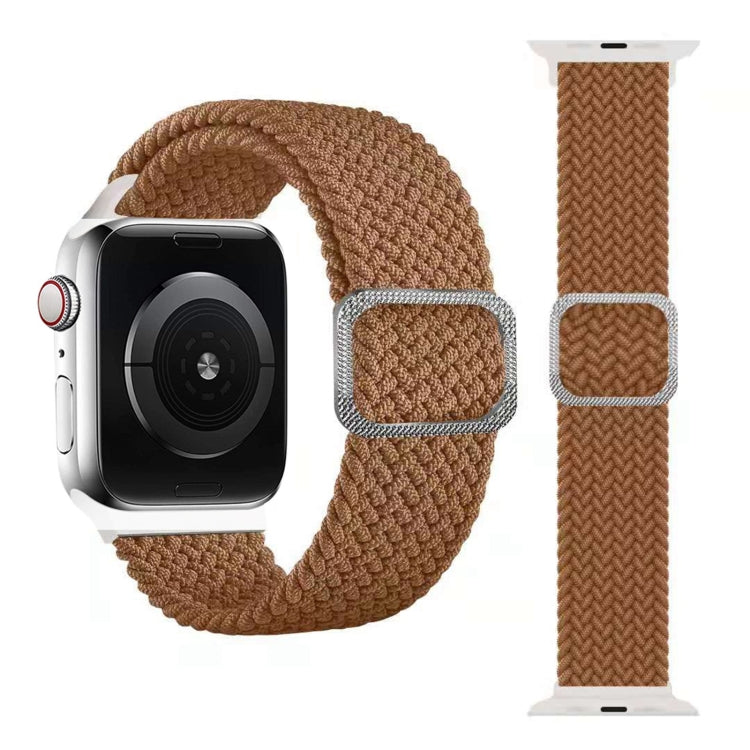 Buckle Braided Elastic Strap Watch Band For Apple Watch Ultra 49mm&Watch Ultra 2 49mm / Series 9&8&7 45mm / SE 3&SE 2&6&SE&5&4 44mm / 3&2&1 42mm(Coffee) by bashfashion