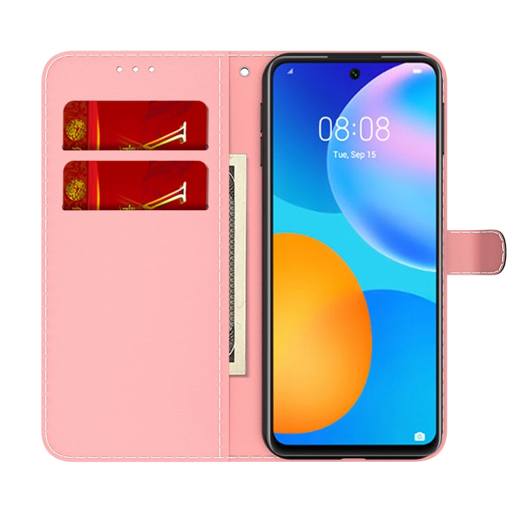 For Huawei P smart 2021 / Y7a Cloud Fog Pattern Horizontal Flip Leather Case with Holder & Card Slot & Wallet(Red) by AutSpace