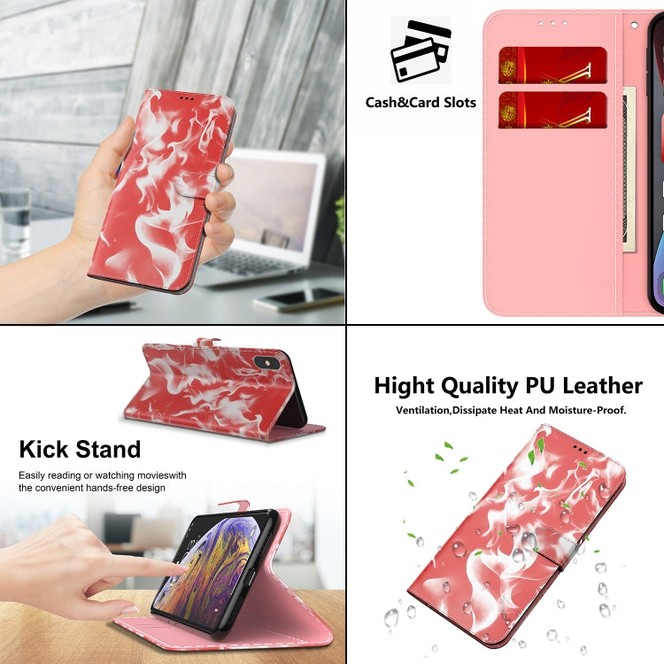For Huawei P smart 2021 / Y7a Cloud Fog Pattern Horizontal Flip Leather Case with Holder & Card Slot & Wallet(Red) by AutSpace