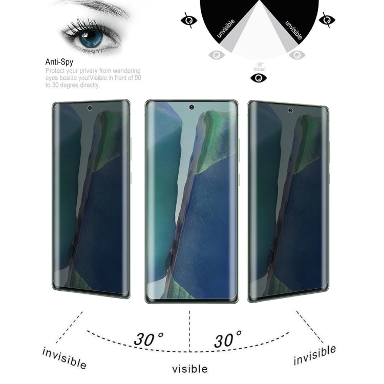 For Samsung Galaxy Note20 0.3mm 9H Surface Hardness 3D Curved Surface Privacy Glass Film by bashfashion