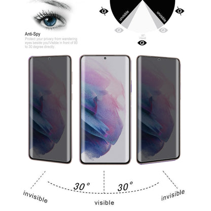 For Samsung Galaxy S21+ 5G 0.3mm 9H Surface Hardness 3D Curved Surface Privacy Glass Film by bashfashion