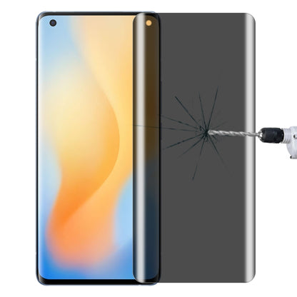 For vivo X50 Pro 0.3mm 9H Surface Hardness 3D Curved Surface Privacy Glass Film by bashfashion