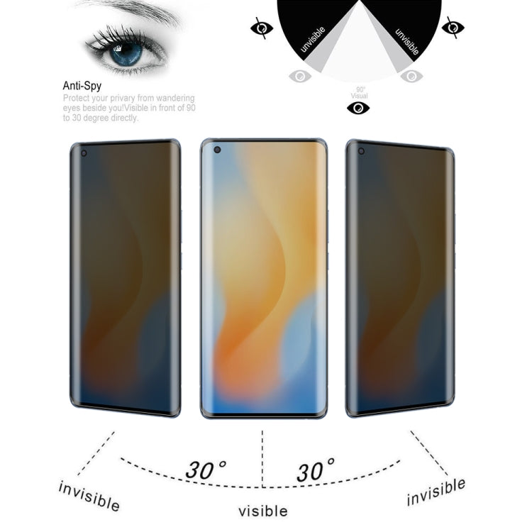 For vivo X50 Pro 0.3mm 9H Surface Hardness 3D Curved Surface Privacy Glass Film by bashfashion