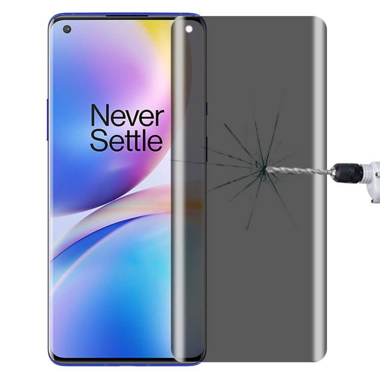 For OnePlus 8 Pro 0.3mm 9H Surface Hardness 3D Curved Surface Privacy Glass Film by bashfashion