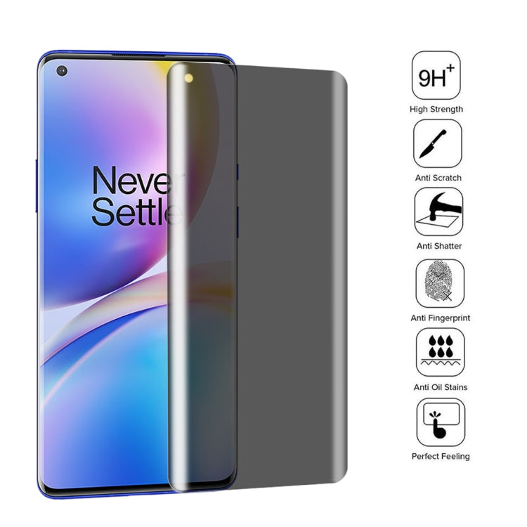 For OnePlus 8 Pro 0.3mm 9H Surface Hardness 3D Curved Surface Privacy Glass Film by bashfashion