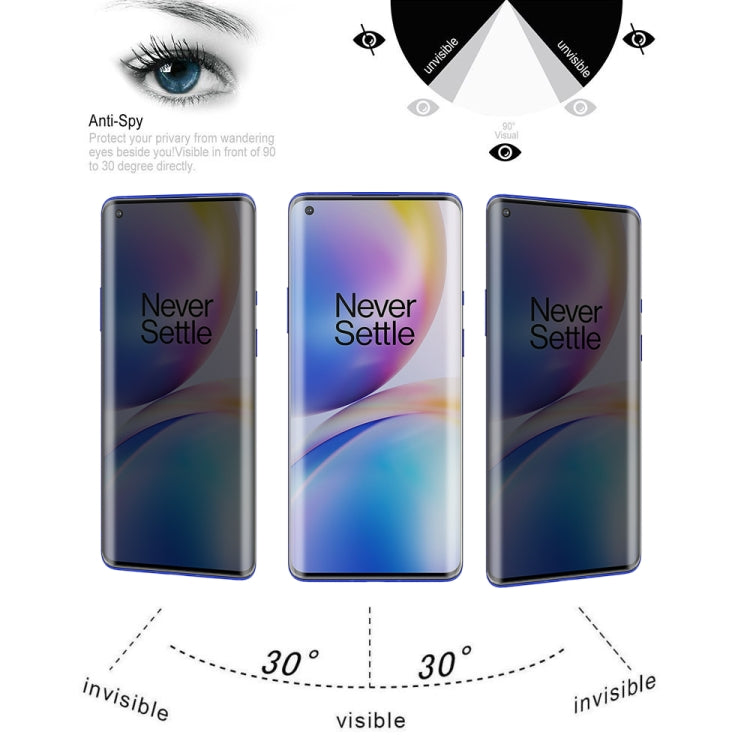 For OnePlus 8 Pro 0.3mm 9H Surface Hardness 3D Curved Surface Privacy Glass Film by bashfashion