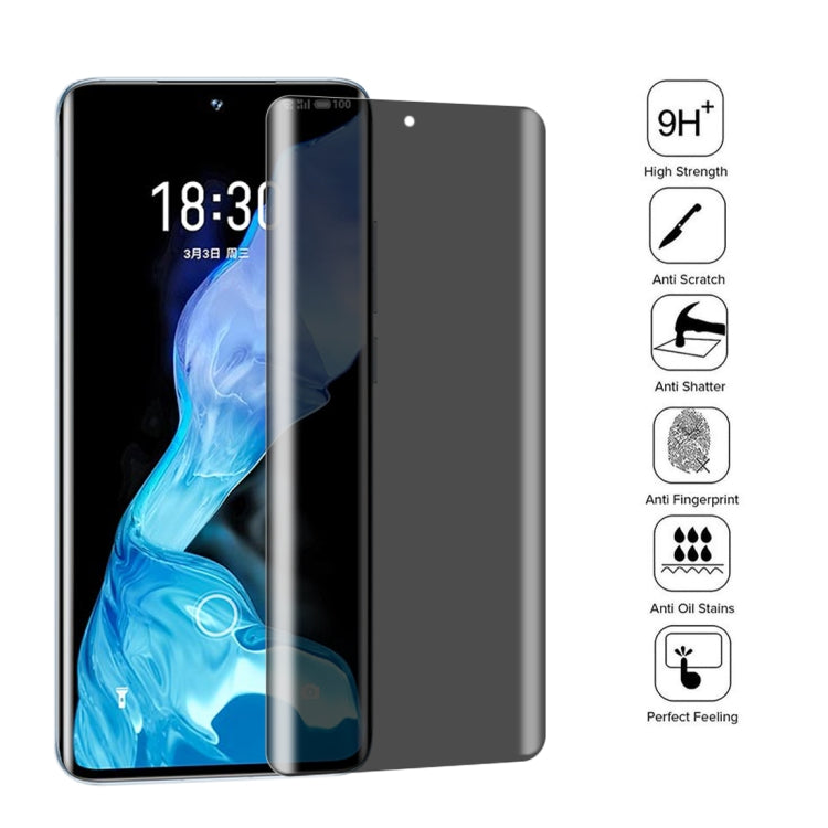 For Meizu 18 / 18s 0.3mm 9H Surface Hardness 3D Curved Surface Privacy Glass Film by bashfashion