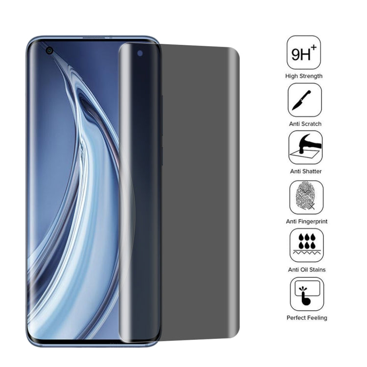 For Xiaomi Mi 10 Pro 0.3mm 9H Surface Hardness 3D Curved Surface Privacy Glass Film by bashfashion