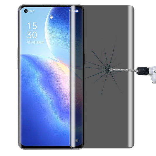 For OPPO Reno5 Pro 5G 0.3mm 9H Surface Hardness 3D Curved Surface Privacy Glass Film by bashfashion