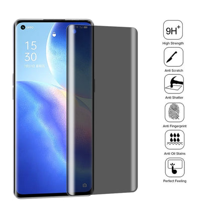 For OPPO Reno5 Pro 5G 0.3mm 9H Surface Hardness 3D Curved Surface Privacy Glass Film by bashfashion