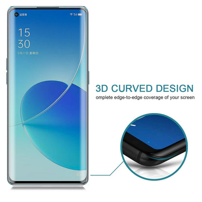 For OPPO Reno6 Pro 5G 0.3mm 9H Surface Hardness 3D Curved Surface Privacy Glass Film by bashfashion