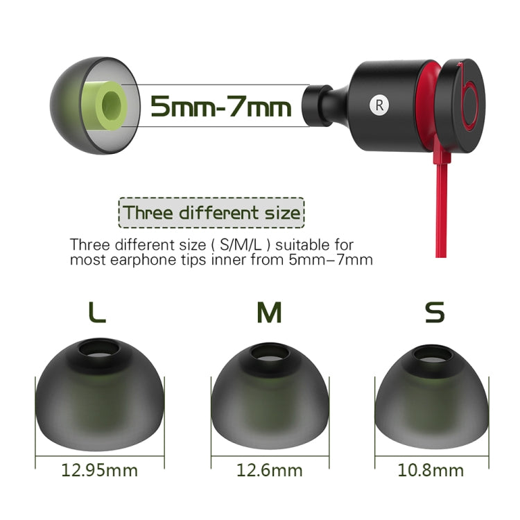 6 Pairs New Bee NB-M1 In-ear Silicone Ear Caps with Storage Box, Suitable for 5mm-7mm Earphone Plugs by New Bee