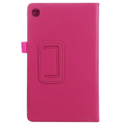For Samsung Galaxy Tab A7 Lite T220 / T225 Litchi Texture Solid Color Horizontal Flip Leather Case with Holder & Pen Slot(Rose Red) by bashfashion
