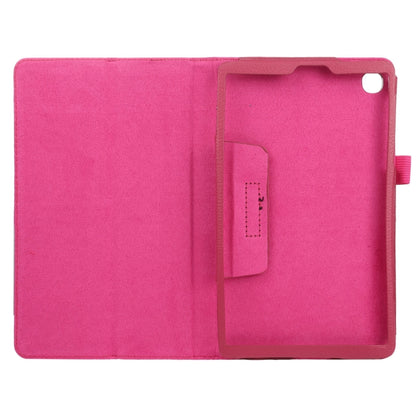 For Samsung Galaxy Tab A7 Lite T220 / T225 Litchi Texture Solid Color Horizontal Flip Leather Case with Holder & Pen Slot(Rose Red) by bashfashion