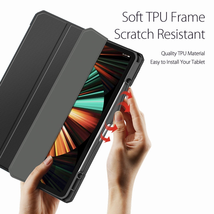 DUX DUCIS TOBY Series Shockproof PU Leather + PC + TPU Horizontal Flip Tablet Case with Holder & Pen Slot & Sleep / Wake-up Function For iPad Pro 12.9 2022 / 2021 / 2020(Black) by DUX DUCIS