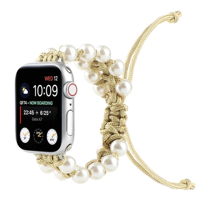 Umbrella Rope Bead Nylon Watch Band For Apple Watch Ultra 49mm&Watch Ultra 2 49mm / Series 9&8&7 45mm / SE 3&SE 2&6&SE&5&4 44mm / 3&2&1 42mm(Yellow) by bashfashion