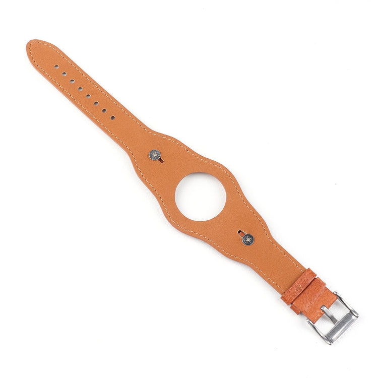 Leather Watch Band For Apple Watch Series 7 41mm / 6 & SE & 5 & 4 40mm / 3 & 2 & 1 38mm(Light Brown) by bashfashion