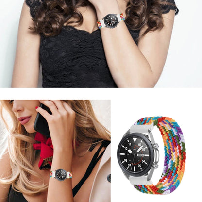 For Garmin Vivoactive 3 Adjustable Nylon Braided Elasticity Watch Band, Size:125mm(Blue White) by bashfashion