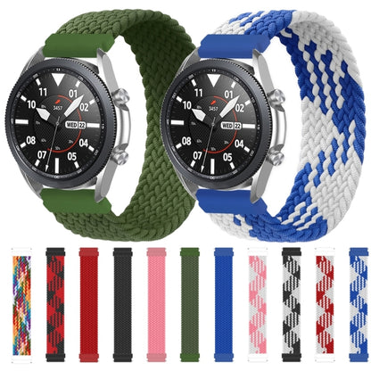 For Garmin Vivoactive 3 Adjustable Nylon Braided Elasticity Watch Band, Size:165mm(Blue White) by bashfashion