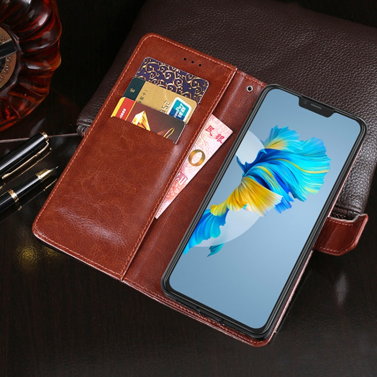 For Cubot C20 idewei Crazy Horse Texture Horizontal Flip Leather Case with Holder & Card Slots & Wallet(Yellow) by idewei