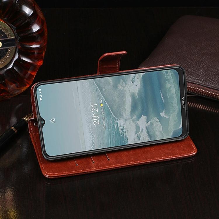 For Nokia G20 / G10 idewei Crazy Horse Texture Horizontal Flip Leather Case with Holder & Card Slots & Wallet(Red) by idewei