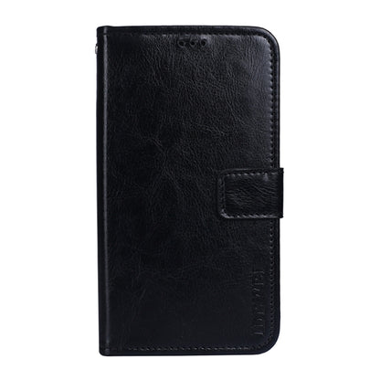For Sharp Aquos R6 idewei Crazy Horse Texture Horizontal Flip Leather Case with Holder & Card Slots & Wallet(Black) by idewei