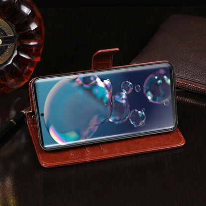 For Sharp Aquos R6 idewei Crazy Horse Texture Horizontal Flip Leather Case with Holder & Card Slots & Wallet(Black) by idewei