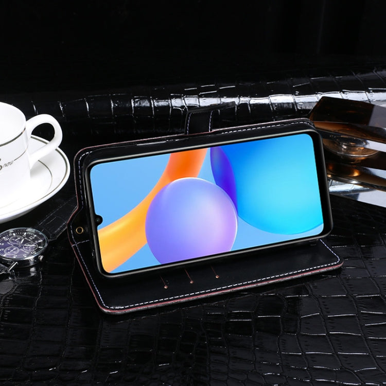 For Honor Play 5T Youth idewei Crocodile Texture Horizontal Flip Leather Case with Holder & Card Slots & Wallet(Dark Blue) by idewei