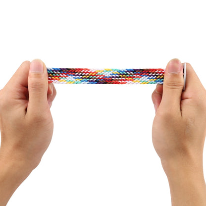 Metal Head Braided Nylon Watch Band, Size: S 135mm For Apple Watch Series 9&8&7 41mm / SE 3&SE 2&6&SE&5&4 40mm / 3&2&1 38mm(Heartbeat Purple) by bashfashion