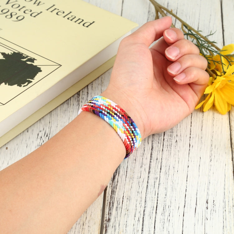 Metal Head Braided Nylon Watch Band, Size: S 135mm For Apple Watch Series 9&8&7 41mm / SE 3&SE 2&6&SE&5&4 40mm / 3&2&1 38mm(Heartbeat Purple) by bashfashion