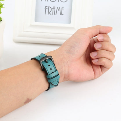 Crazy Horse Texture Leather Watch Band For Apple Watch Ultra 49mm&Watch Ultra 2 49mm / Series 9&8&7 45mm / SE 3&SE 2&6&SE&5&4 44mm / 3&2&1 42mm(Blue) by bashfashion