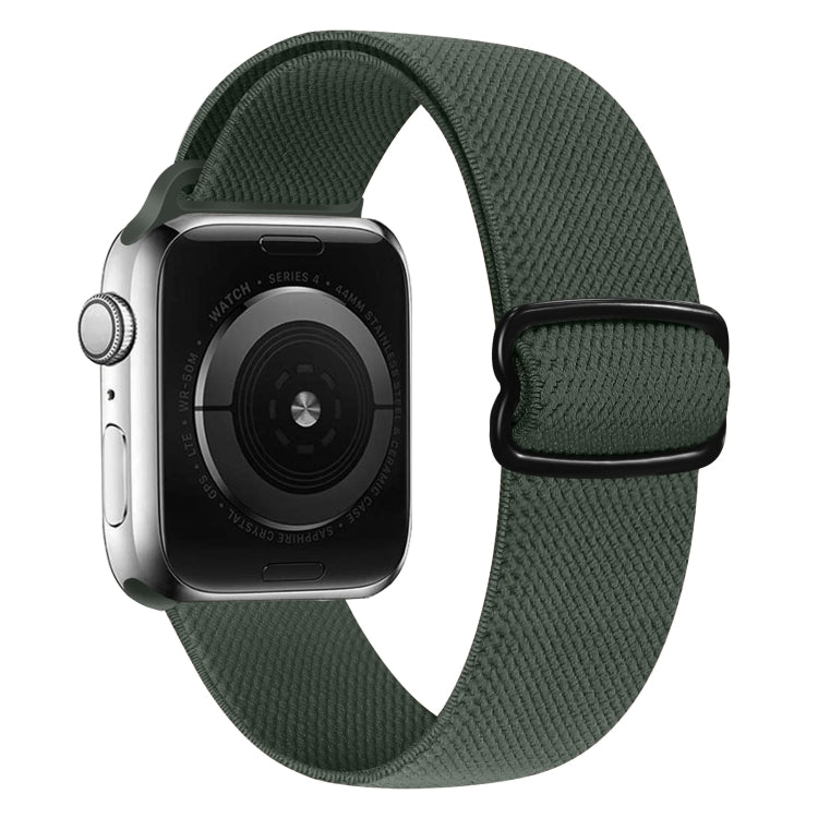 8-shaped Buckle Nylon Watch Band For Apple Watch Ultra 49mm&Watch Ultra 2 49mm / Series 9&8&7 45mm / SE 3&SE 2&6&SE&5&4 44mm / 3&2&1 42mm(Dark Green) by bashfashion