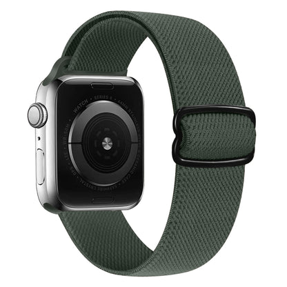 8-shaped Buckle Nylon Watch Band For Apple Watch Ultra 49mm&Watch Ultra 2 49mm / Series 9&8&7 45mm / SE 3&SE 2&6&SE&5&4 44mm / 3&2&1 42mm(Dark Green) by bashfashion
