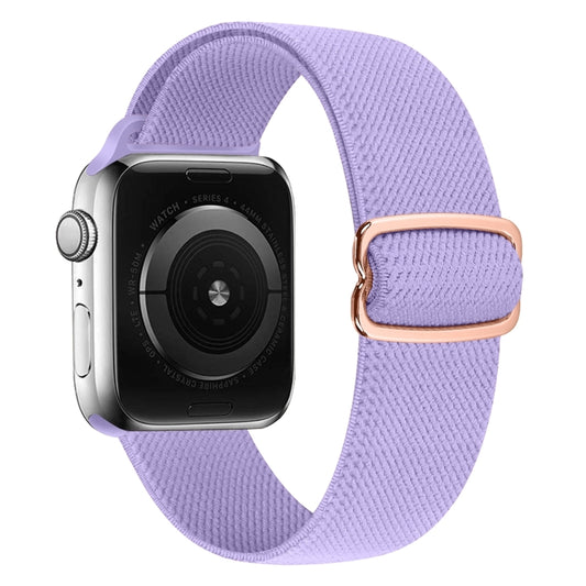 8-shaped Buckle Nylon Watch Band For Apple Watch Ultra 49mm&Watch Ultra 2 49mm / Series 9&8&7 45mm / SE 3&SE 2&6&SE&5&4 44mm / 3&2&1 42mm(Light Purple) by bashfashion