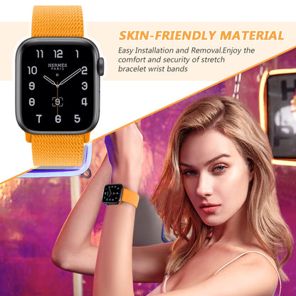 8-shaped Buckle Nylon Watch Band For Apple Watch Ultra 49mm&Watch Ultra 2 49mm / Series 9&8&7 45mm / SE 3&SE 2&6&SE&5&4 44mm / 3&2&1 42mm(Bright Orange) by bashfashion