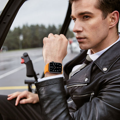 8-shaped Buckle Nylon Watch Band For Apple Watch Ultra 49mm&Watch Ultra 2 49mm / Series 9&8&7 45mm / SE 3&SE 2&6&SE&5&4 44mm / 3&2&1 42mm(Yellow) by bashfashion